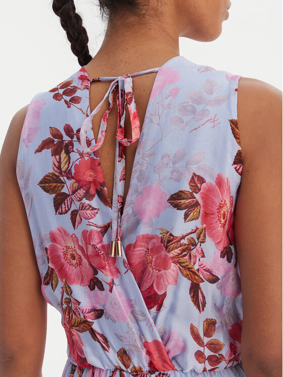 Fracomina Fracomina Vsakodnevna obleka FR26SD3018W774R8 Modra Regular Fit