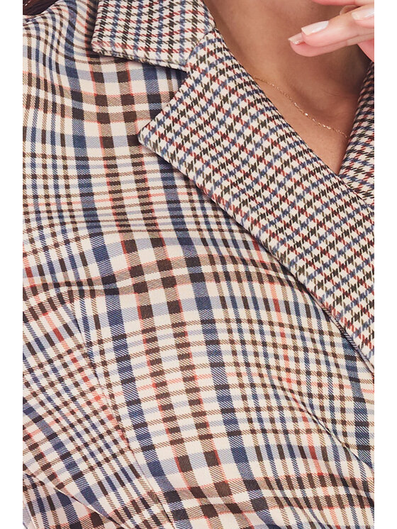Awama Awama Vestito di maglia A362 Marrone Basic Fit