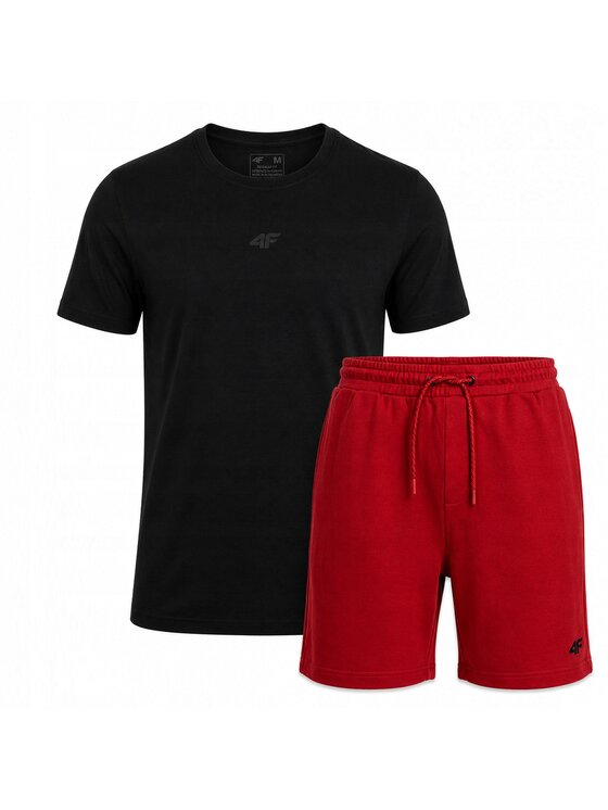 4F 4F T-Shirt Z-0836+3947-B4 Czarny Active Fit