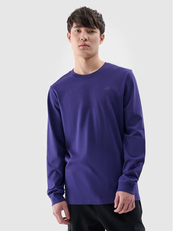 4F 4F Longsleeve 4FWMM00TLONM432-31S Niebieski Regular Fit