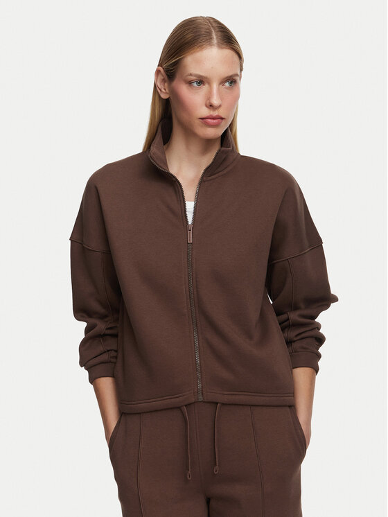 Reebok Majica dugih rukava Lidka RK25979CCW Smeđa Relaxed Fit