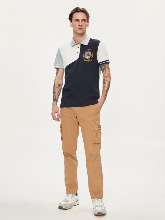 Aeronautica Militare Aeronautica Militare Polo marškinėliai 241PO1764P199 Tamsiai mėlyna Regular Fit
