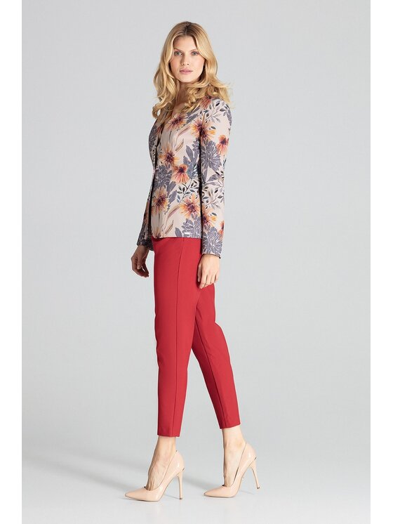 FIGL FIGL Marynarka M678 Beżowy Regular Fit