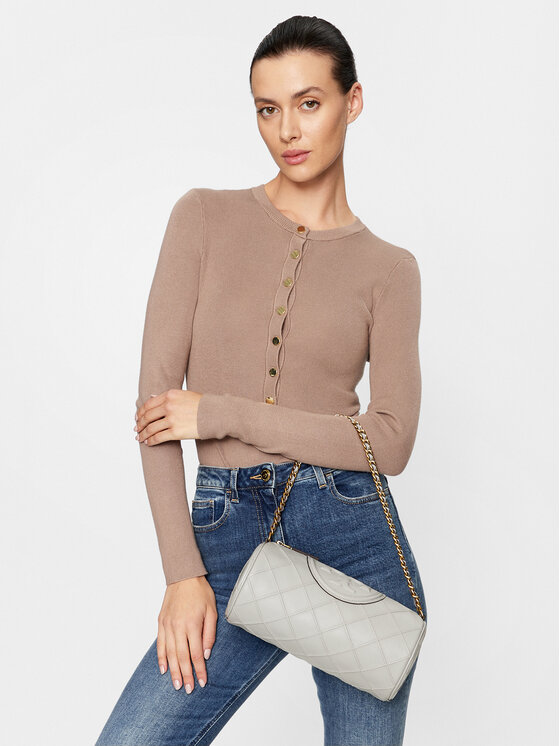 Tory Burch Tory Burch Kabelka Fleming Soft Barrel 150358 Šedá