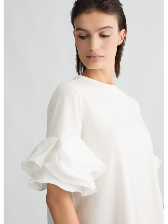 Liu Jo Liu Jo T-Shirt CA5006J6308X0256 Biały Regular Fit