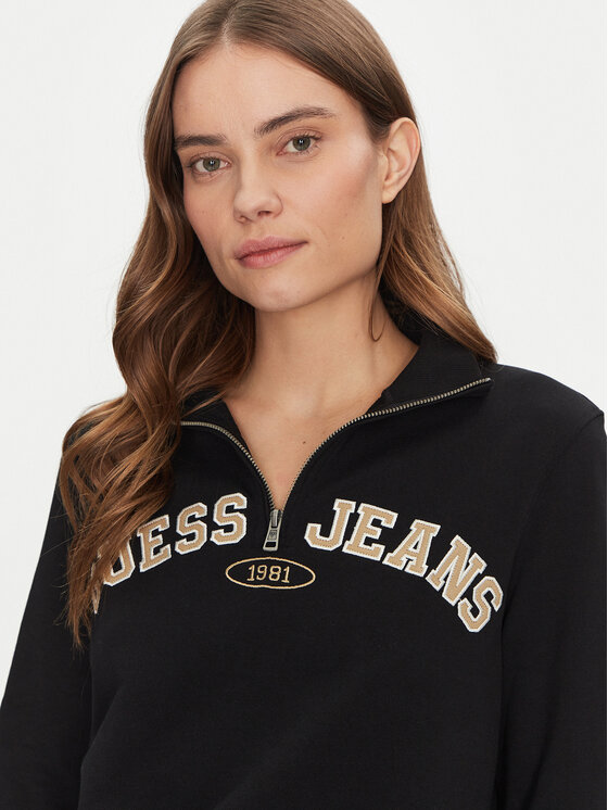 Guess Jeans Guess Jeans Μπλούζα W5RQ25 K68I4 Μαύρο Regular Fit