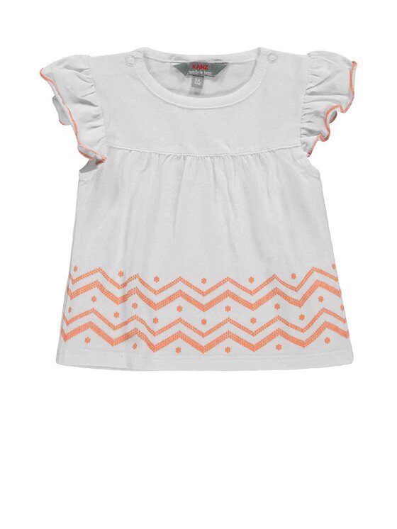 Kanz Kanz T-Shirt 1912251-1000 Biały Basic Fit