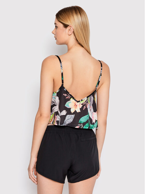 Hurley Hurley топ Flora V Front Flounce HC0100D Цветен Loose Fit