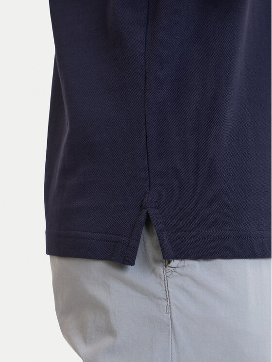 Napapijri Napapijri Тениска с яка и копчета E-Small Box NP0A88TQ Тъмносин Relaxed Fit