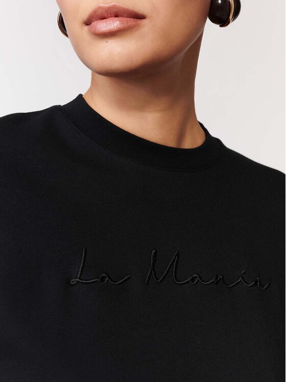 La Mania La Mania T-shirt MARLO Nero Basic Fit