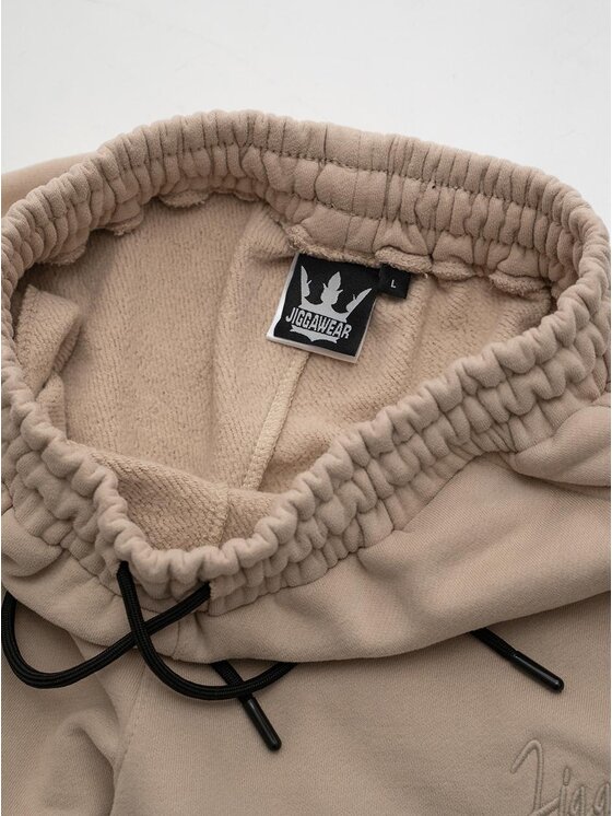 Jigga Wear Jigga Wear Szorty materiałowe Krótkie spodenki dresowe 131099 Beżowy Regular Fit