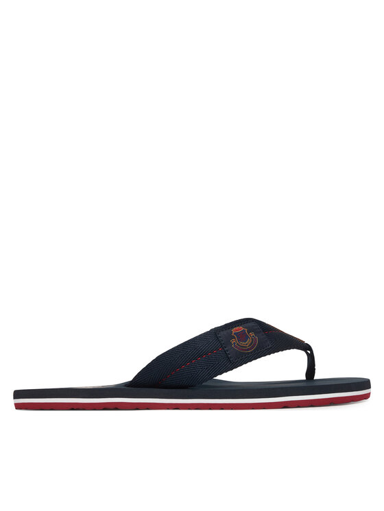 Tommy Hilfiger Tommy Hilfiger Žabky Patch Hilfiger Beach Sandal FM0FM05804 Tmavomodrá