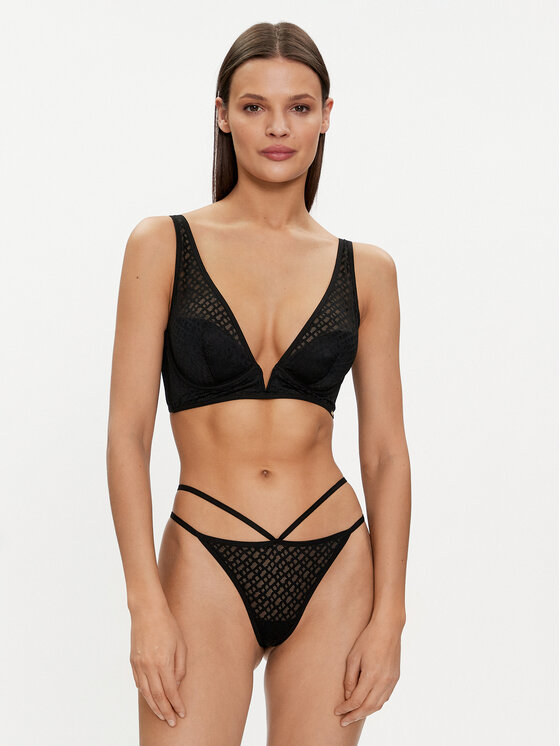 BOSS Boss Sutien Bralette 50515440 Negru