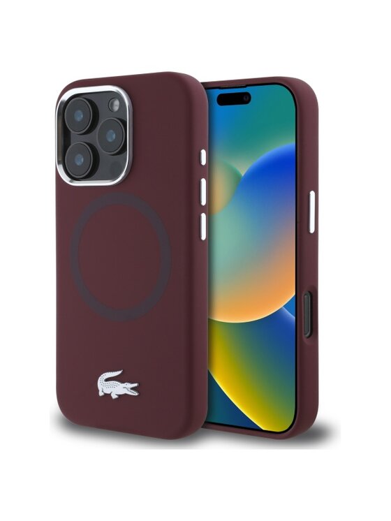Lacoste Lacoste Etui na telefon Silicone Croco Logo Srebrny