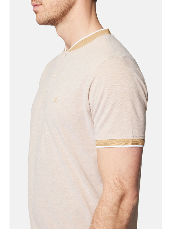 Lancerto Lancerto Polo Duke PO073124000003 Beżowy Regular Fit