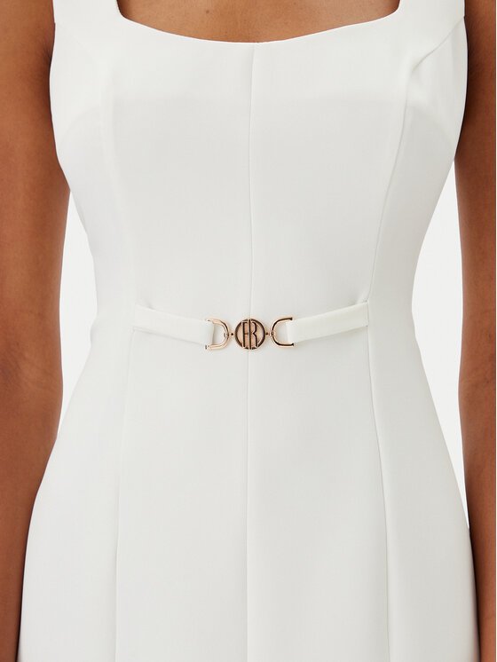 Fracomina Fracomina Coctailkleid FR25SD2001W42901 Écru Slim Fit