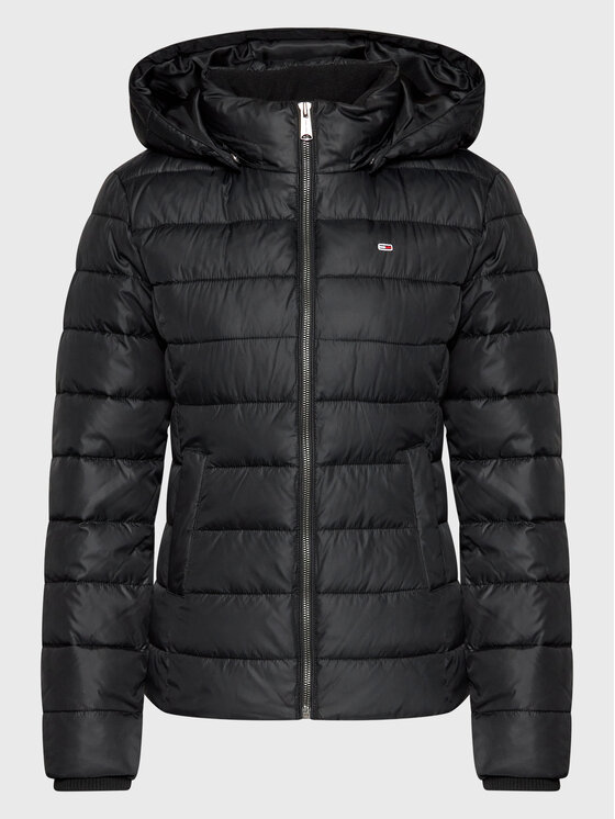Tommy Jeans Tommy Jeans Átmeneti kabát Basic DW0DW13741 Fekete Regular Fit