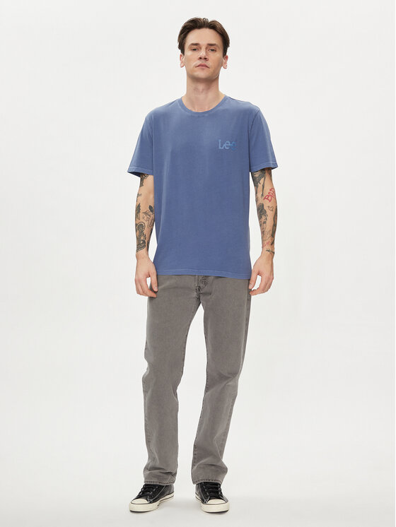 Lee Lee Tričko Wobbly 112349080 Modrá Regular Fit