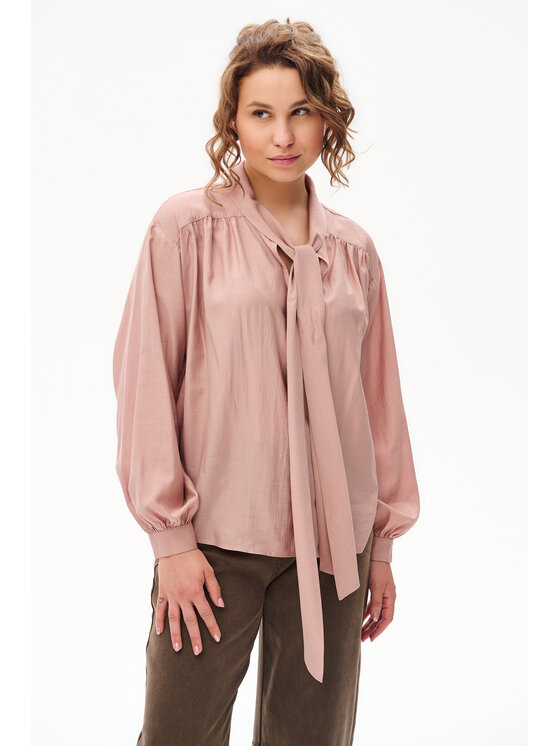 blue shadow blue shadow Bluzka Lea Beżowy Regular Fit
