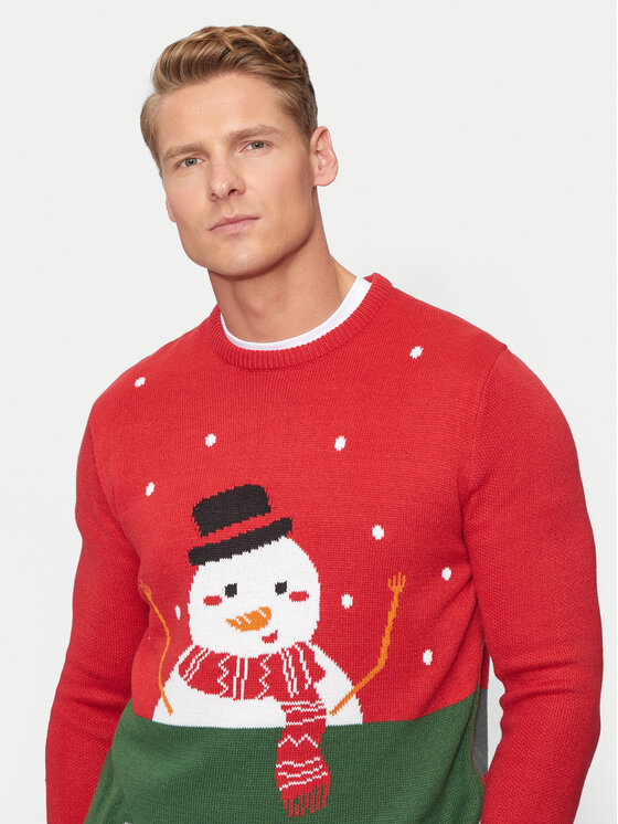Only & Sons Only & Sons Sweater Xmas 22031170 Piros Regular Fit