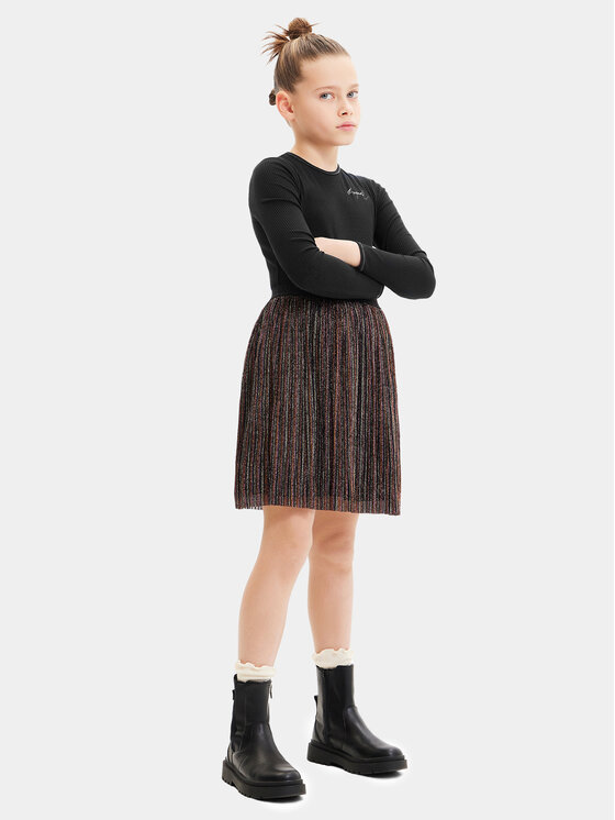 Desigual Desigual Každodenné šaty 23WGVK14 Čierna Regular Fit