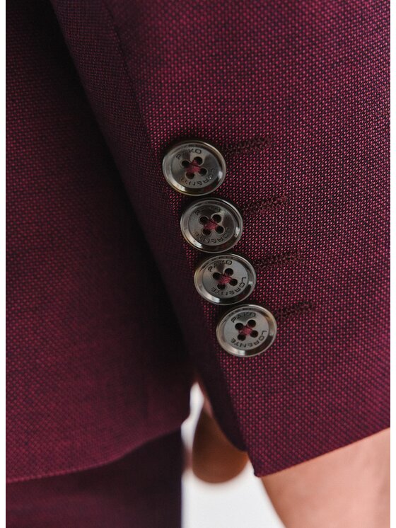 Pako Lorente Pako Lorente Marynarka P25WF-3G-014 Bordowy Slim Fit