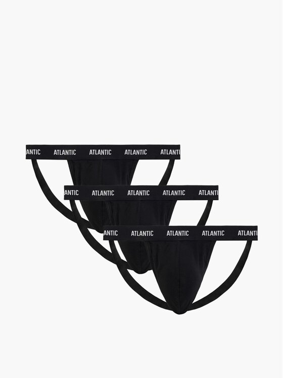 Atlantic Atlantic Slipy Jock Strap basic Czarny