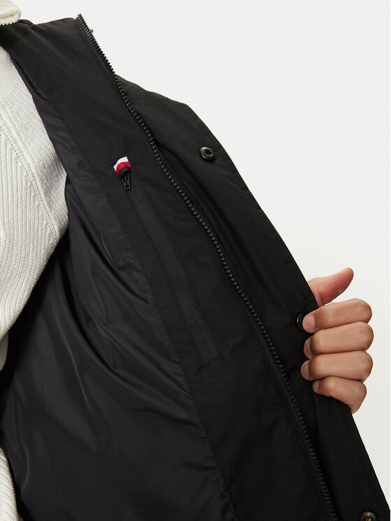 Tommy Hilfiger Tommy Hilfiger Vatovaná bunda MW0MW37484 Černá Regular Fit