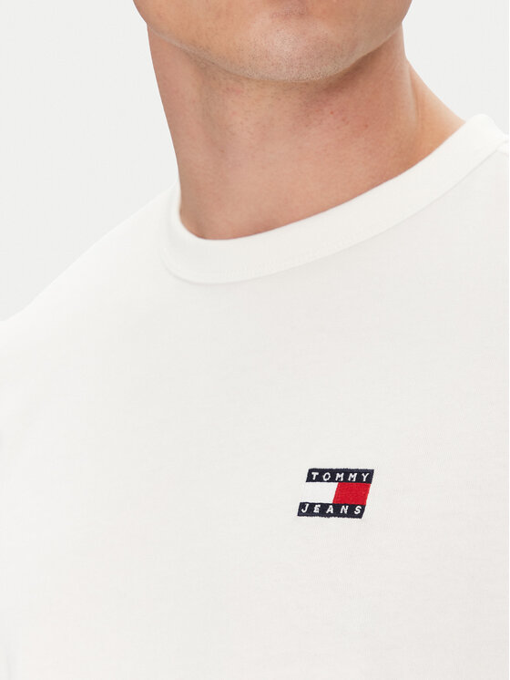 Tommy Jeans Tommy Jeans Marškinėliai Badge DM0DM20322 Balta Regular Fit