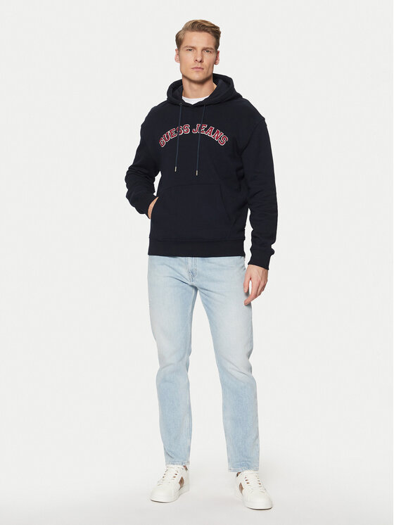 Guess Jeans Guess Jeans Pulóver M5RQ44 KCPR1 Sötétkék Regular Fit