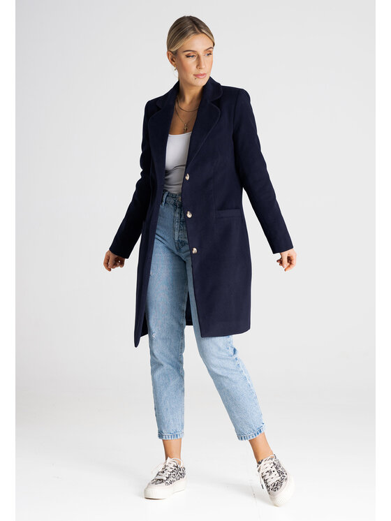 FIGL FIGL Kabát M989 Tmavomodrá Regular Fit