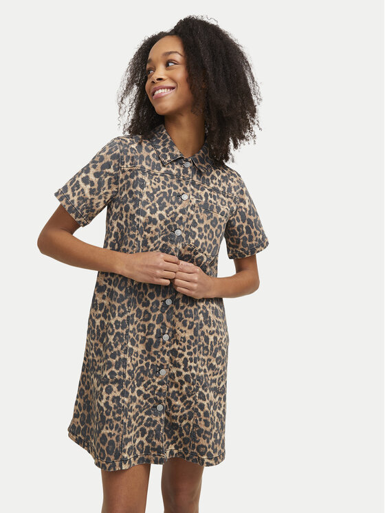 JJXX JJXX Haljina košulja Sarah 12280375 Smeđa Standard Fit