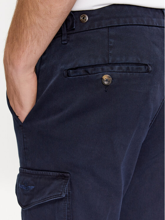 Aeronautica Militare Aeronautica Militare Stoffhose 232PA1545CT3143 Dunkelblau Regular Fit