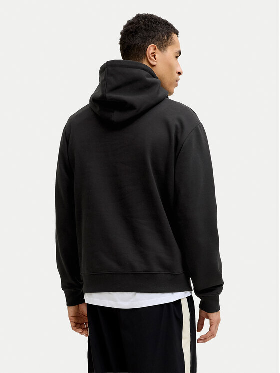 Jack & Jones Jack & Jones Džemperis ar kapuci Club 12290001 Melns Relaxed Fit