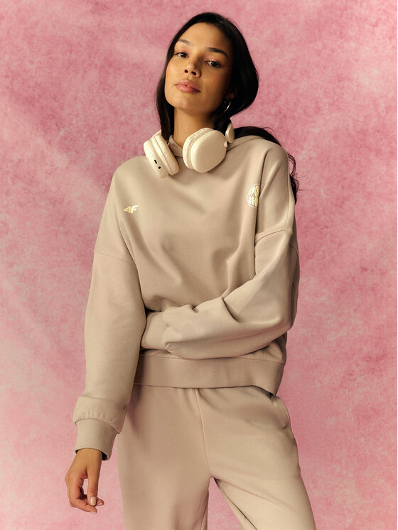 4F 4F Bluza TASTE THE GLOW Szary Oversize