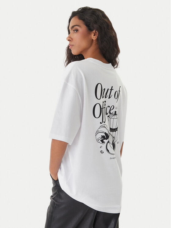 HUGO HUGO T-krekls 50560772 Balts Oversize