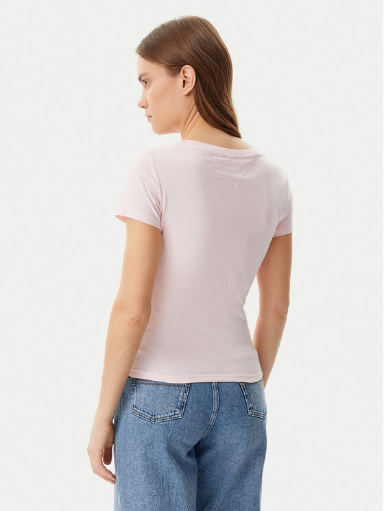 Tommy Jeans Tommy Jeans T-Shirt DW0DW20458 Ροζ Slim Fit