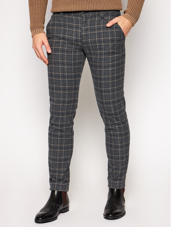 Bugatti Pantaloni di tessuto 4960 66158 Grigio Modern Fit • Modivo.it