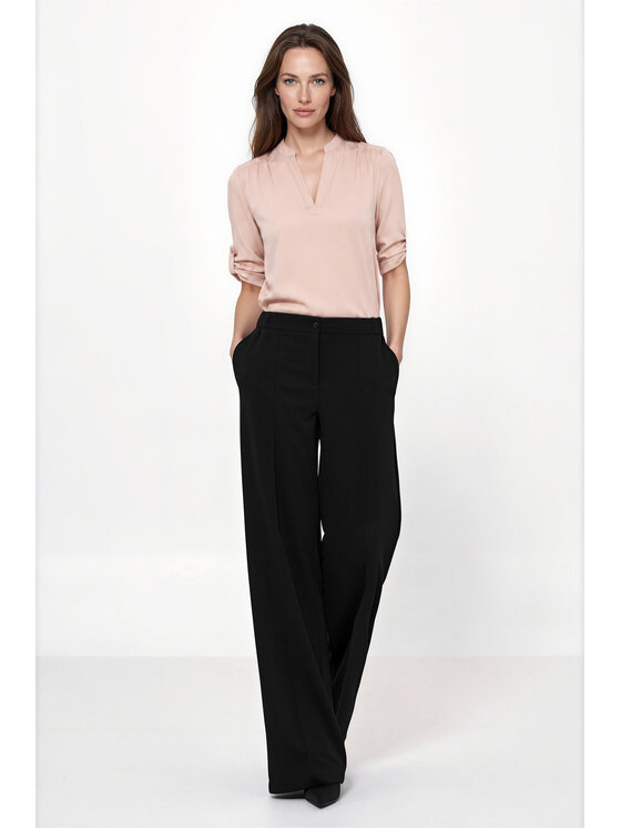 NIFE NIFE Spodnie materiałowe SD163 Czarny Loose Fit