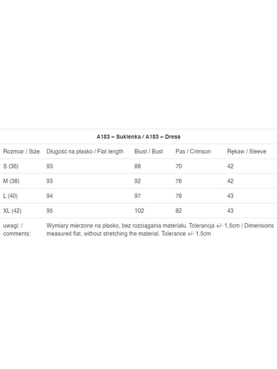 Awama Awama Sukienka codzienna A183 Czerwony Basic Fit