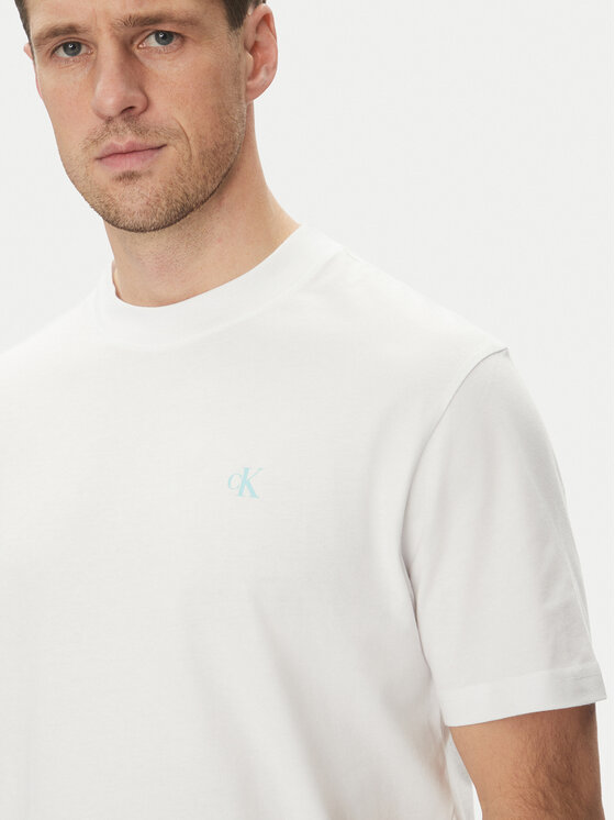Calvin Klein Jeans Calvin Klein Jeans Majica Painted J30J327523 Bela Regular Fit