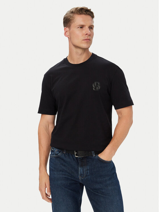 BOSS Tricou C-Tames 03 50565044 Negru Regular Fit