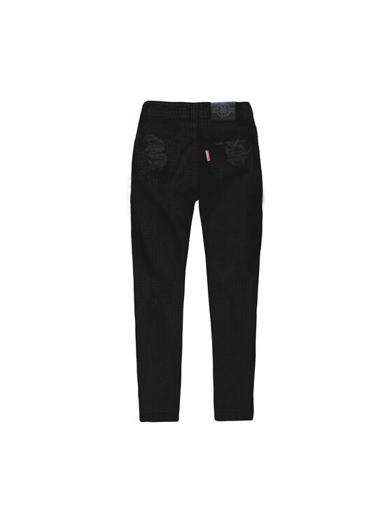 MissDenim MissDenim Spodnie damskie Zip Leg Czarny Skinny Fit