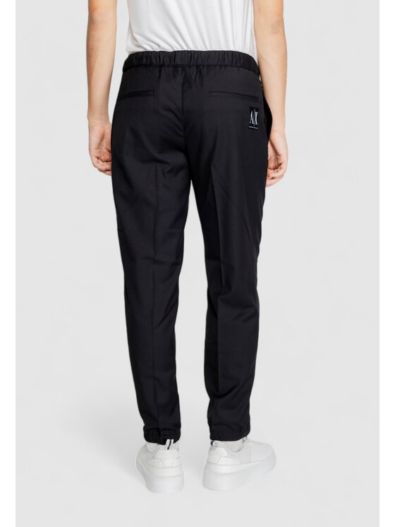Armani Exchange Armani Exchange Pantalone da abito 8NZPP2 ZNPMZ Nero Regular Fit