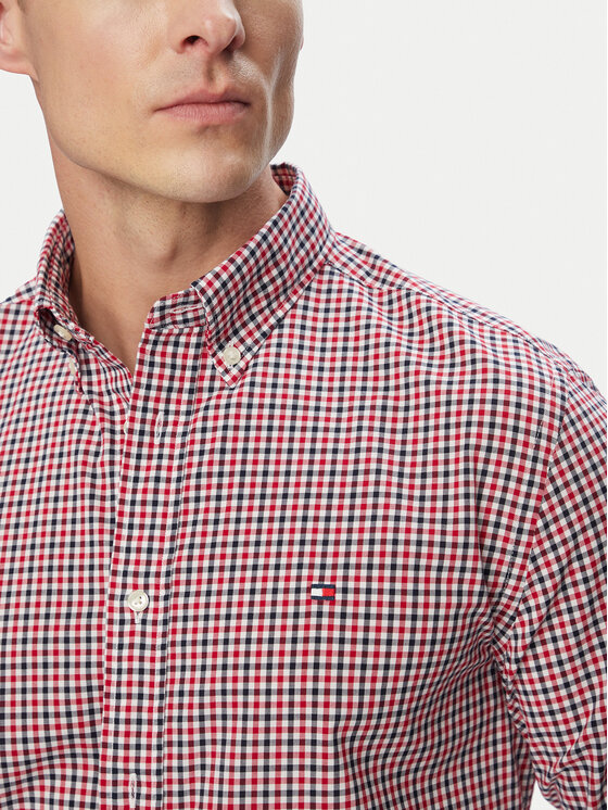 Tommy Hilfiger Tommy Hilfiger Košulja Gingham MW0MW43319 Crvena Regular Fit