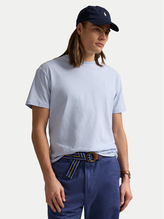 Polo Ralph Lauren Polo Ralph Lauren T-Shirt 710671438418 Světle modrá Slim Fit