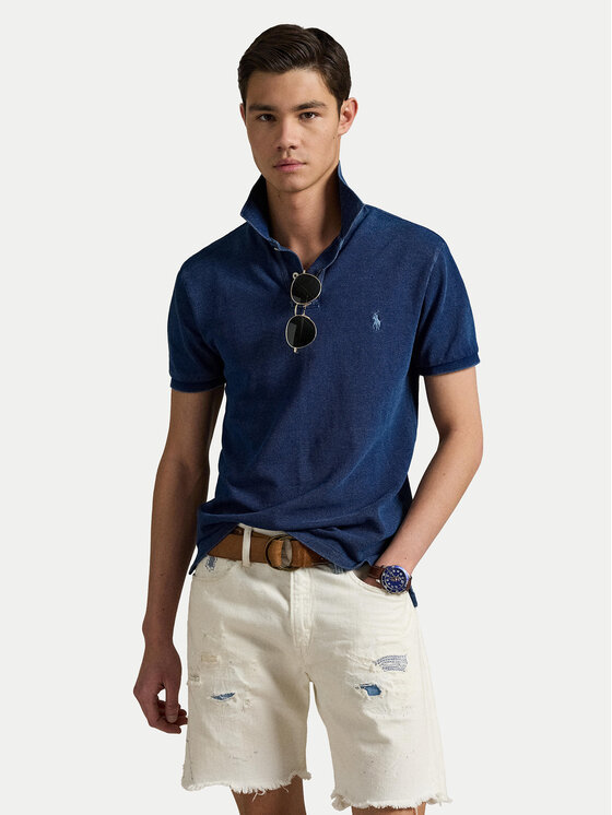 Polo Ralph Lauren Polo Ralph Lauren Polo marškinėliai 710970581001 Tamsiai mėlyna Slim Fit