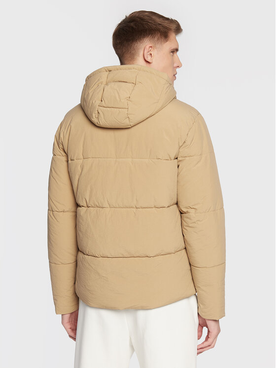 Champion Champion Μπουφάν χειμωνιάτικο Script Logo 218083 Μπεζ Regular Fit