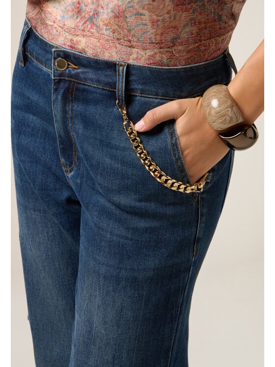 Oltre Oltre Jeansy P418R008694N024 Niebieski Regular Fit
