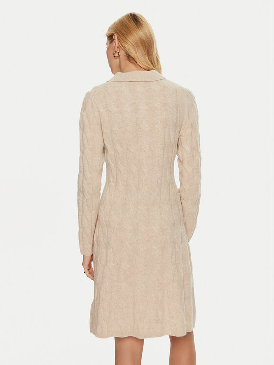 Tommy Hilfiger Tommy Hilfiger Strickkleid WW0WW43085 Beige Regular Fit